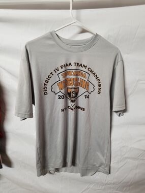 Jerzees Gray Towanda Wrestling Graphic Short-Sleeve Tee